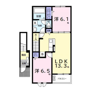 2LDK 間取り図