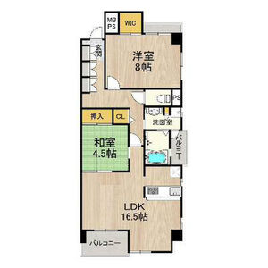 2LDK 間取り図