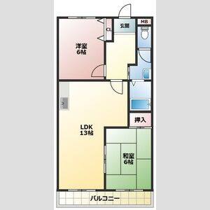 2LDK 間取り図