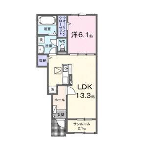 1LDK 間取り図