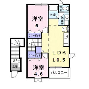 2LDK 間取り図
