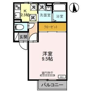 1K 間取り図