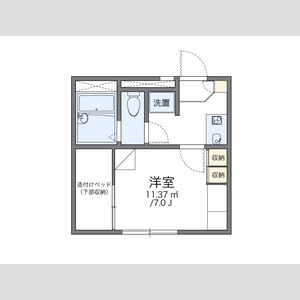 1K 間取り図