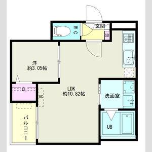 1LDK 間取り図