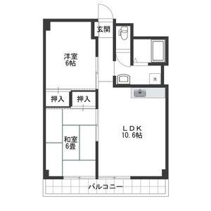 2LDK 間取り図