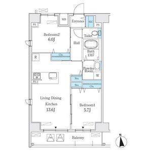 2LDK 間取り図