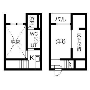 1K 間取り図