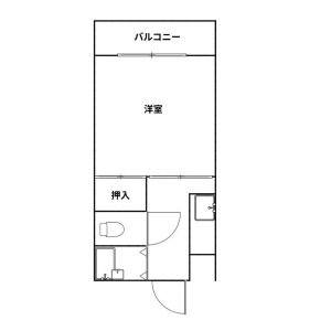 1K 間取り図