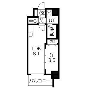 1LDK 間取り図