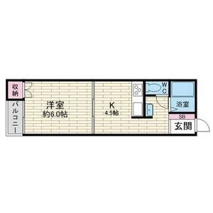 1DK 間取り図