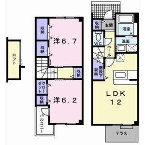 2LDK 間取り図