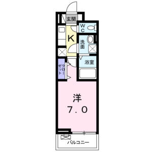 1K 間取り図