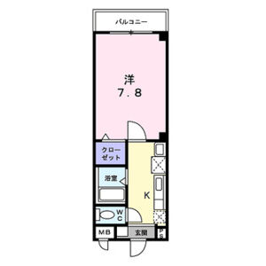 1K 間取り図
