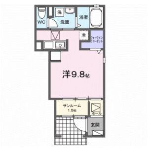 ワンルーム 間取り図