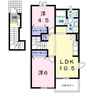 2LDK 間取り図