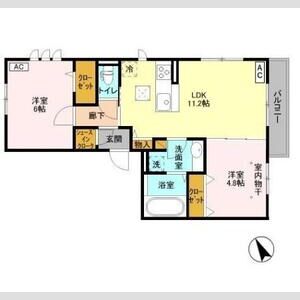 2LDK 間取り図