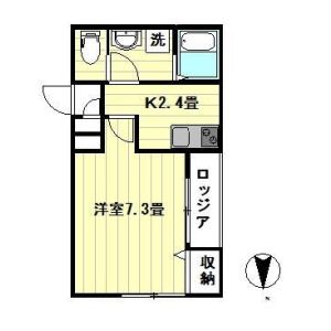 1K 間取り図