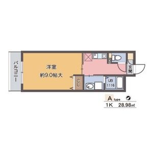 1K 間取り図