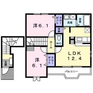 2LDK 間取り図