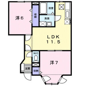 2LDK 間取り図