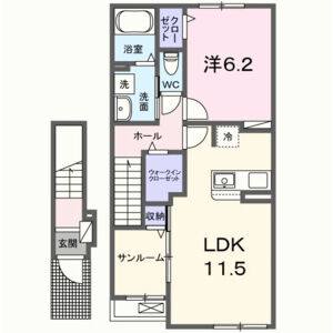 1LDK 間取り図