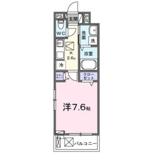 1K 間取り図