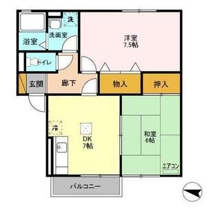 2DK 間取り図