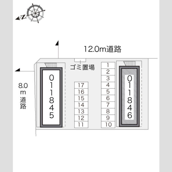 レオパレス新町B 室内写真1