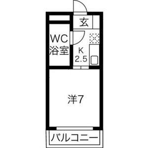 1K 間取り図
