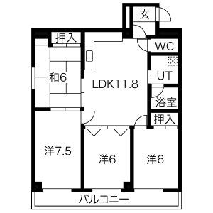 4LDK 間取り図