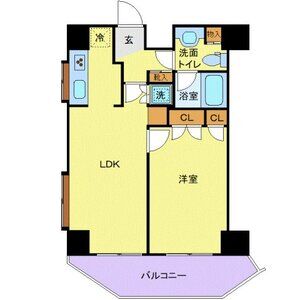 1LDK 間取り図