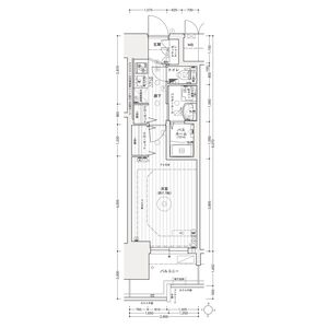 1DK 間取り図
