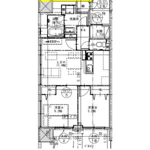 2LDK 間取り図