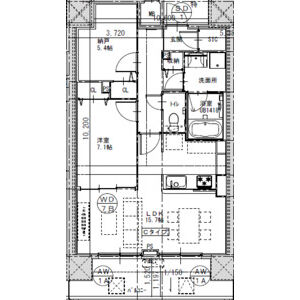 2LDK 間取り図