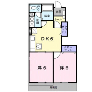 2DK 間取り図