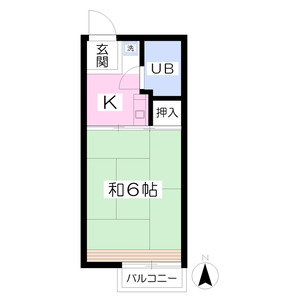 1K 間取り図