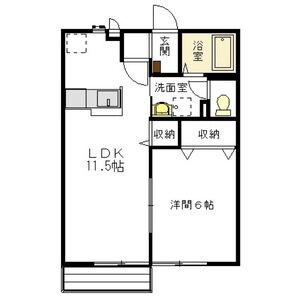1LDK 間取り図