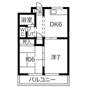 2DK 間取り図