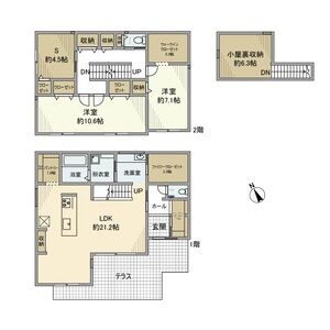 2LDK 間取り図