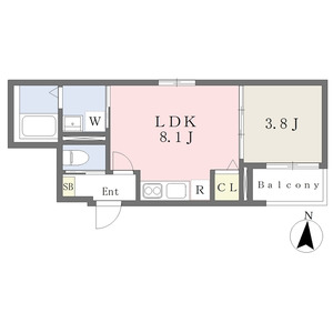 1LDK 間取り図