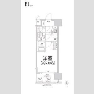 1K 間取り図