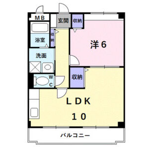 1LDK 間取り図