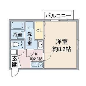 1K 間取り図
