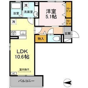 1LDK 間取り図
