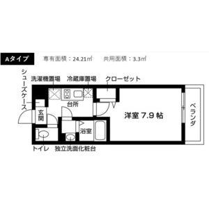 1K 間取り図