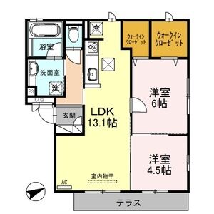 2LDK 間取り図