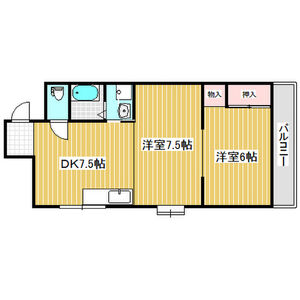 2DK 間取り図