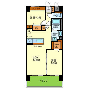 2LDK 間取り図