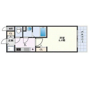 1K 間取り図