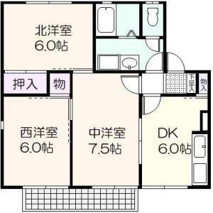 3DK 間取り図